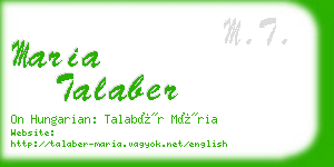 maria talaber business card